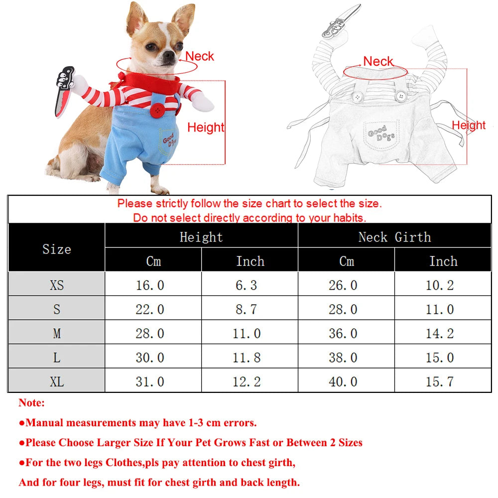Halloween Pet Costume for Small Dogs and Cats - Adjustable Party Outfit