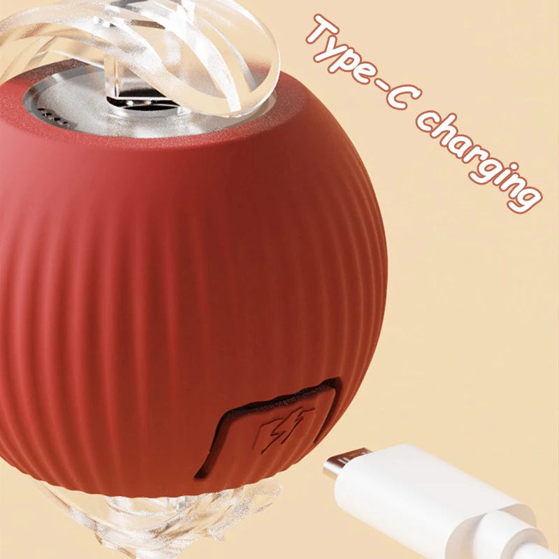 Rechargeable Faux Tail Smart Ball Cat Toy