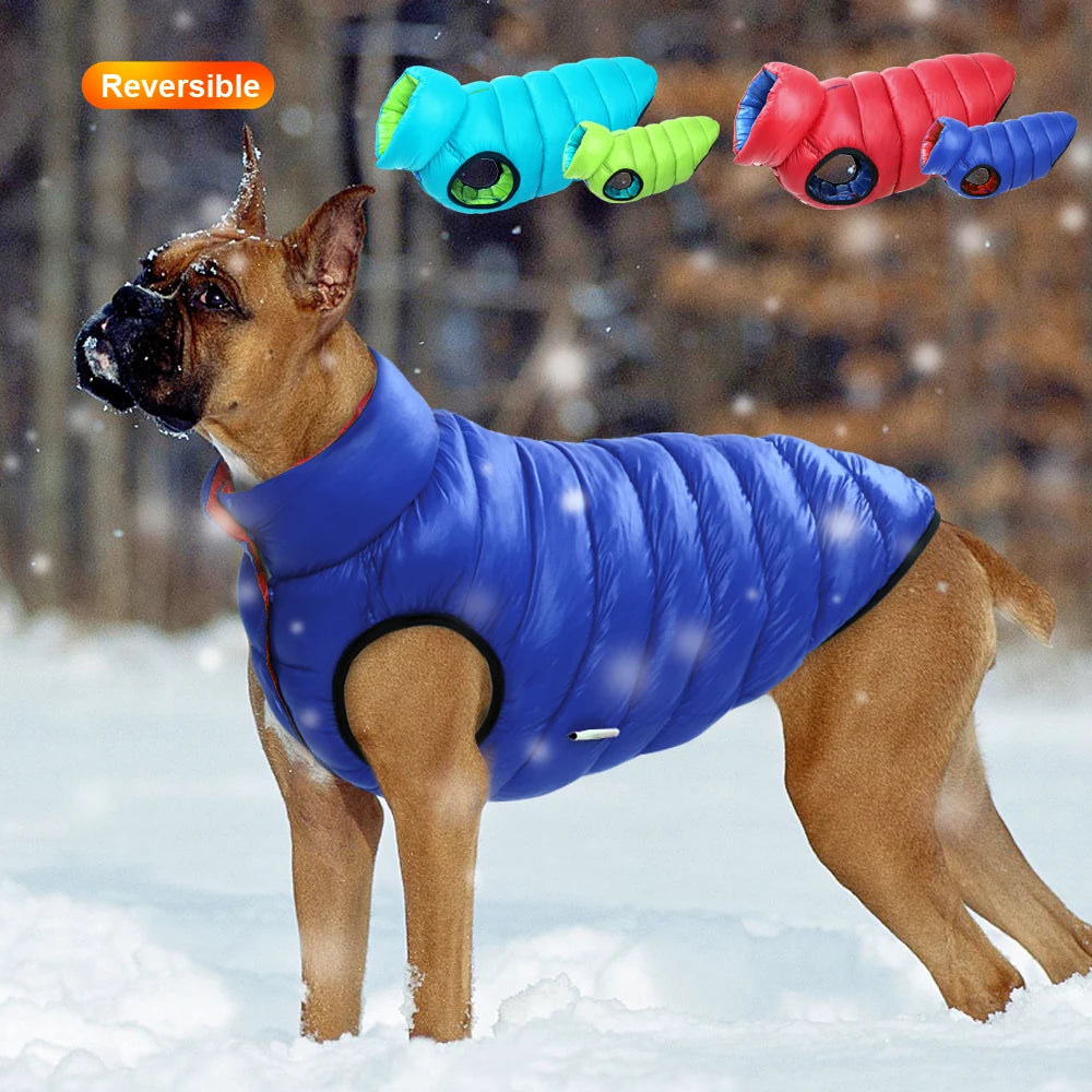 Reversible 3-Layer Waterproof Winter Dog Vest Jacket