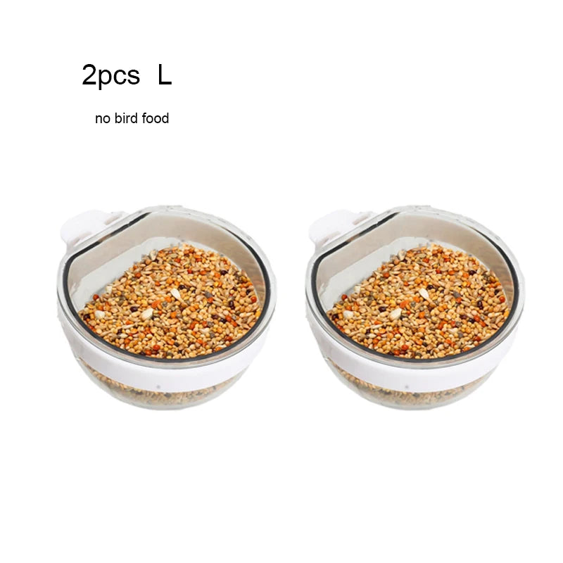 Detachable Transparent Bird Feeding Bowl for Cages