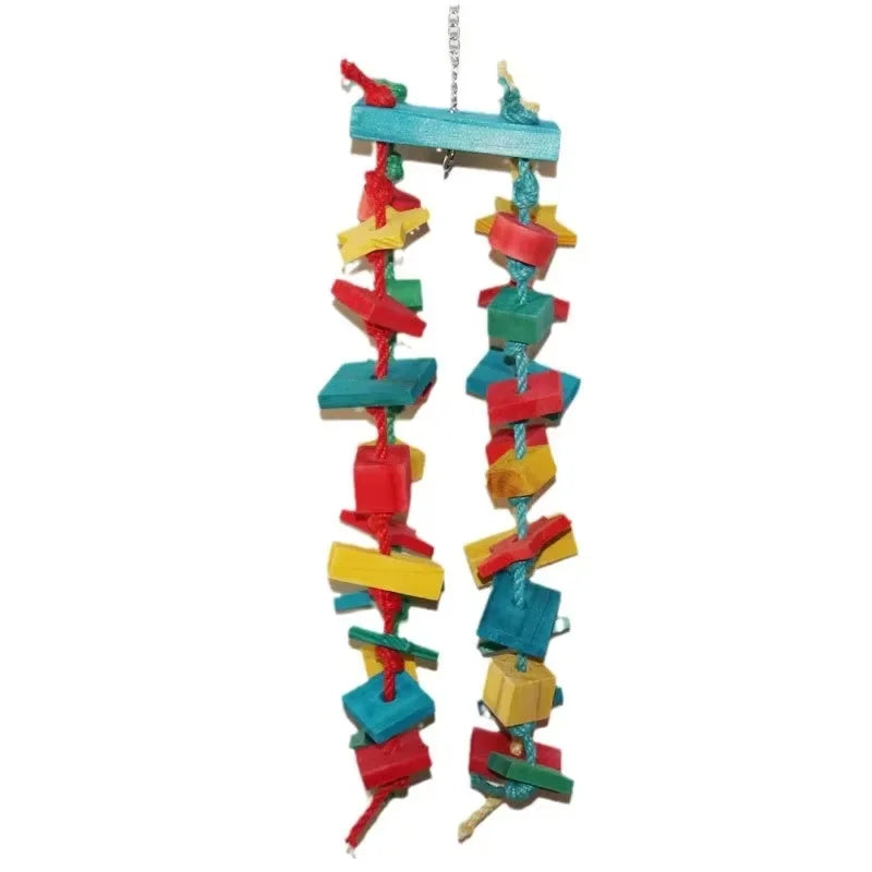 Colorful Parrot Biting and Foraging Toy Set