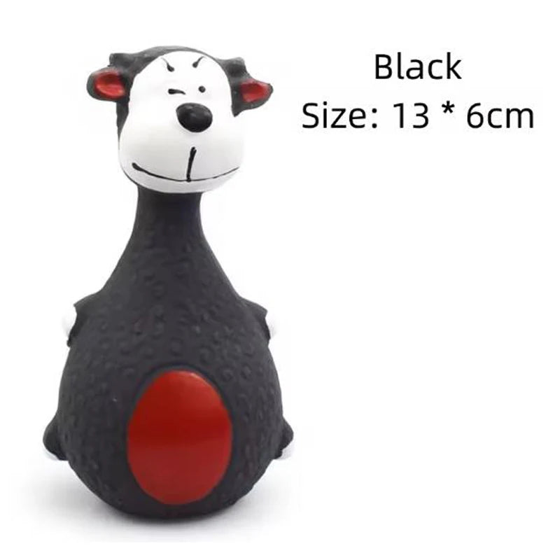 Squeaky Animal Chew Toy for Dogs - Elephant and Cow Style