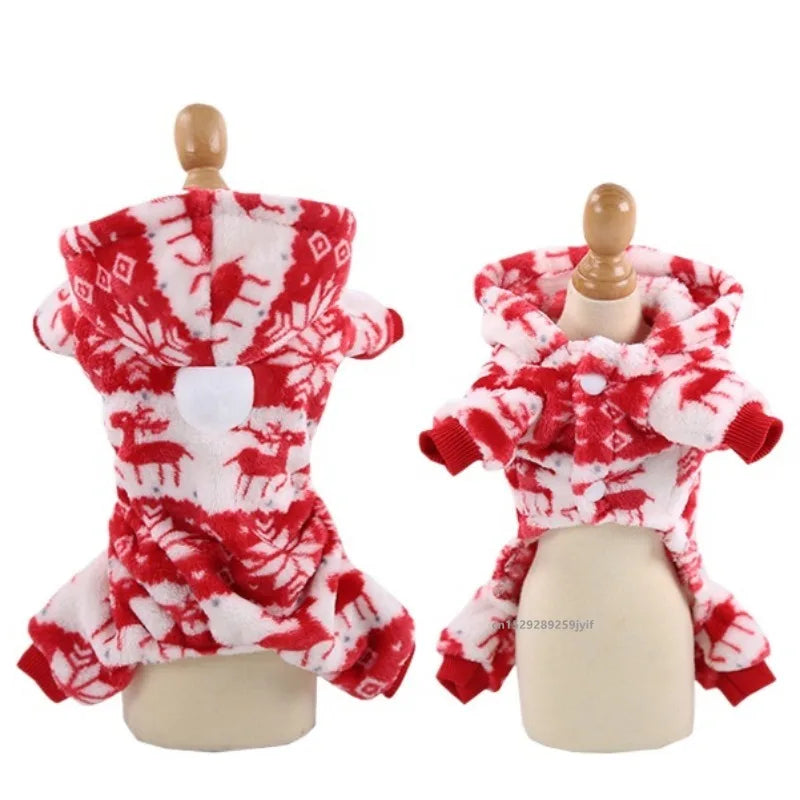 Santa Christmas Jacket Costume for Puppies and Cats