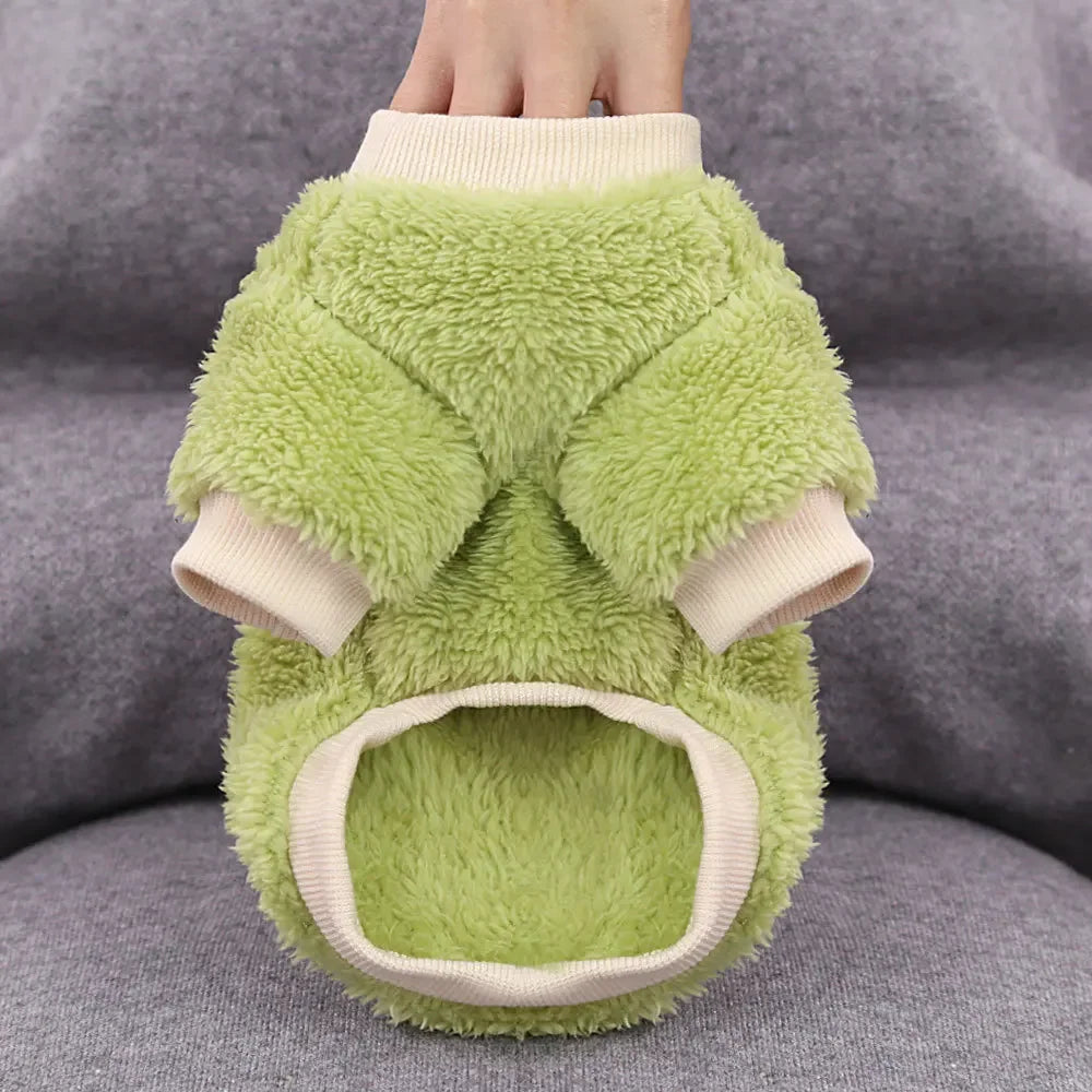 Playful Fleece Hoodie Coat for Small Dogs and Chihuahuas