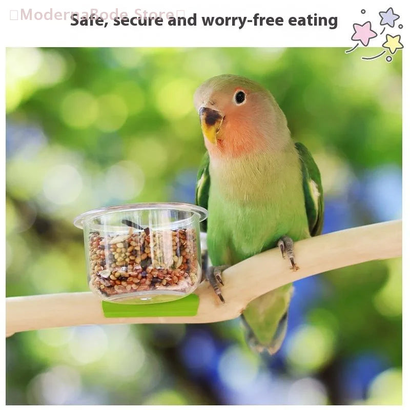 Clip-On Parrot Food and Water Bowl for Small Birds