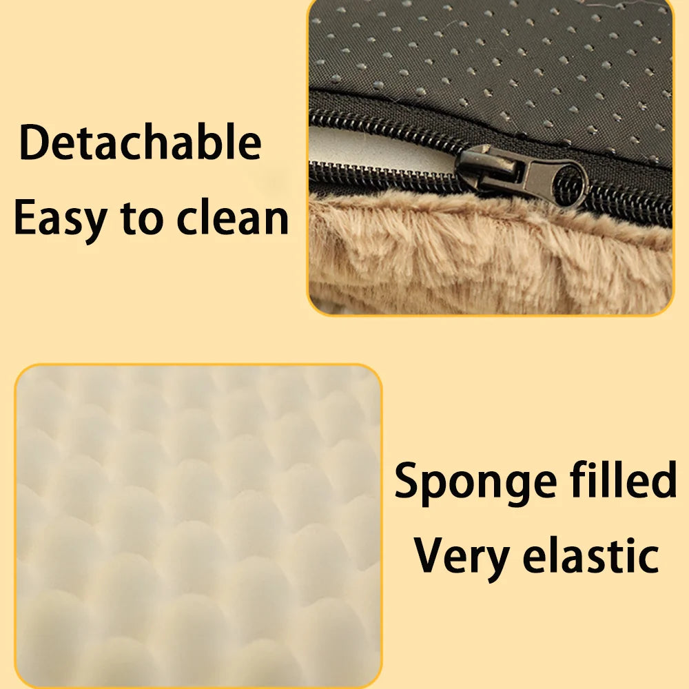Cozy 3D Foam Orthopedic Dog Bed With Washable Faux Fur Cover