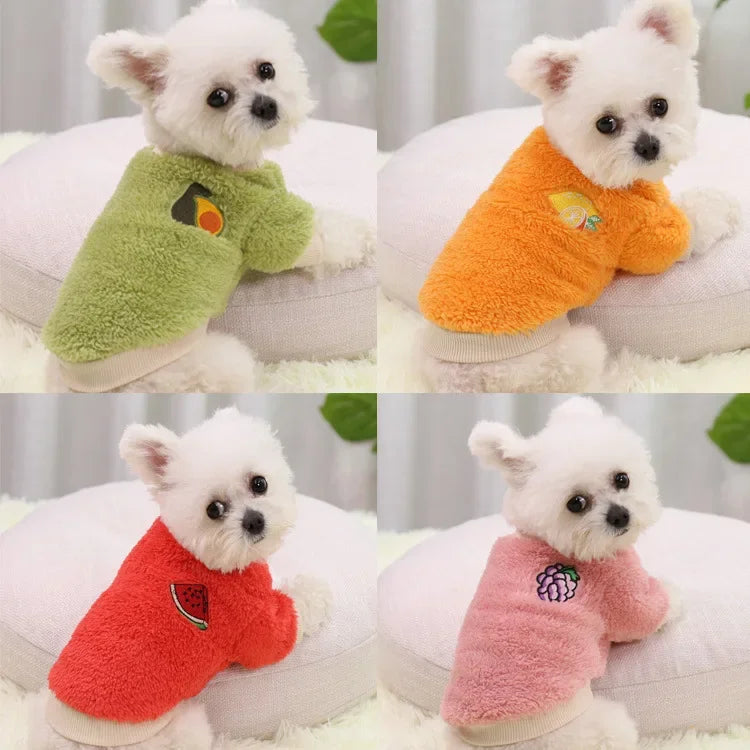 Playful Fleece Hoodie Coat for Small Dogs and Chihuahuas
