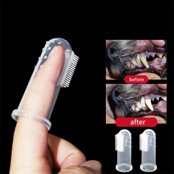 Soft Silicone Finger Toothbrush Set for Dogs and Cats
