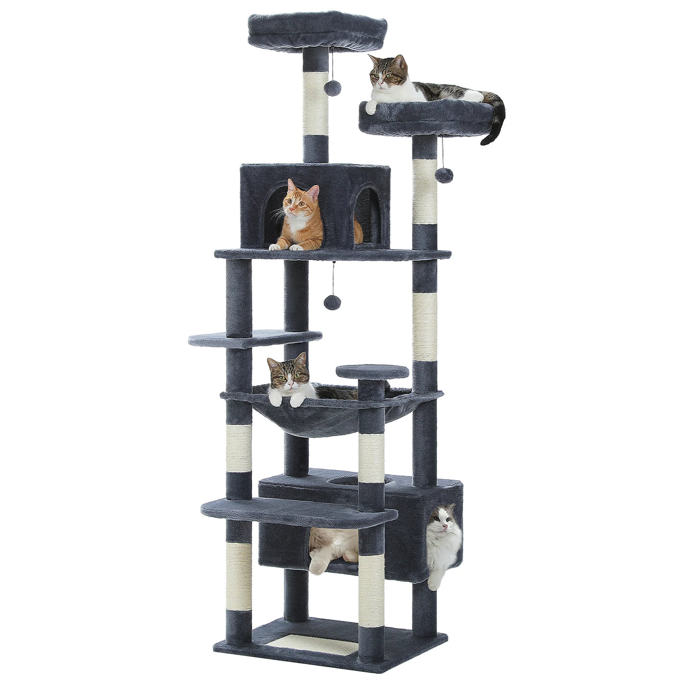 Large Multi-Level Cat Tree with Sisal Scratching Posts