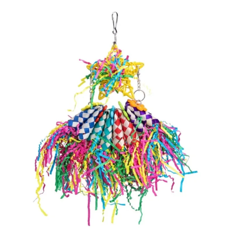 Colorful Parrot Biting and Foraging Toy Set