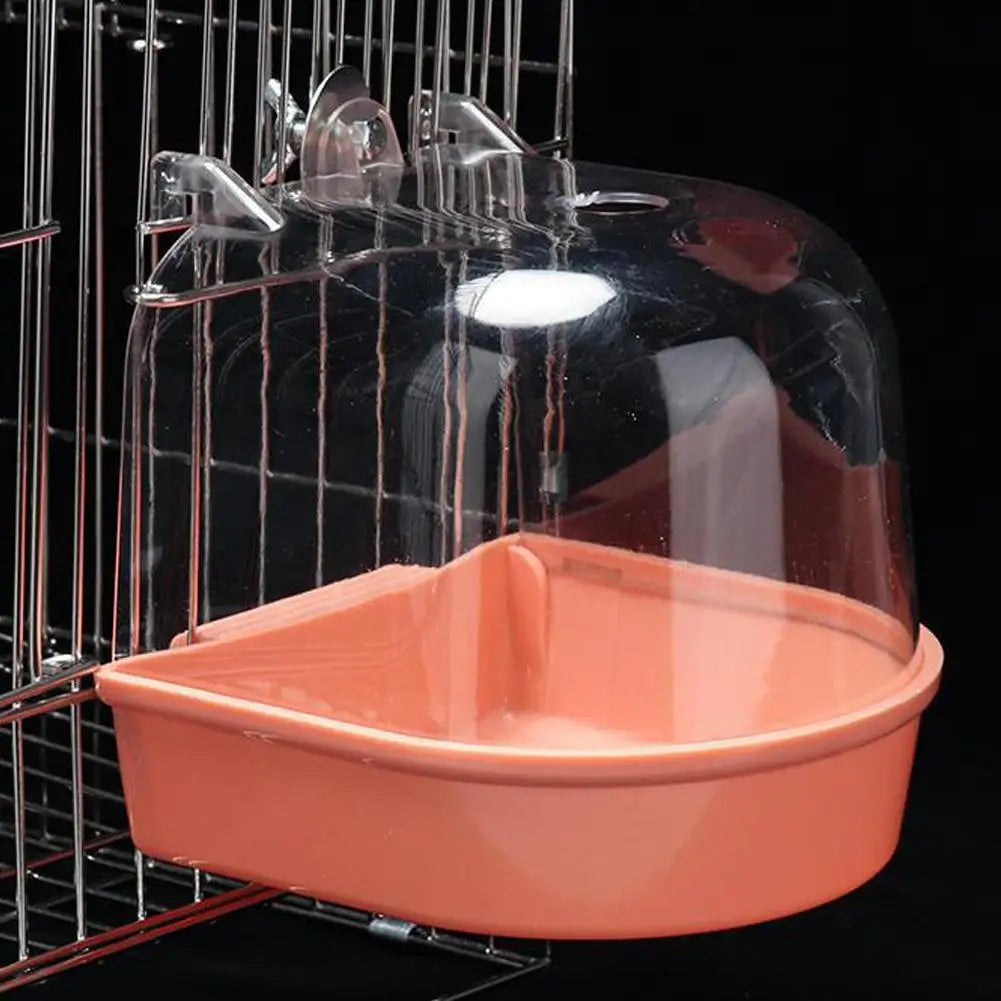 Hanging Cage Bird Bath for Parrots and Small Birds