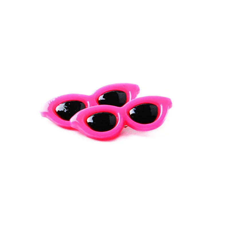 Heart Sunglasses Pet Hair Clips & Bow Set for Dogs and Cats