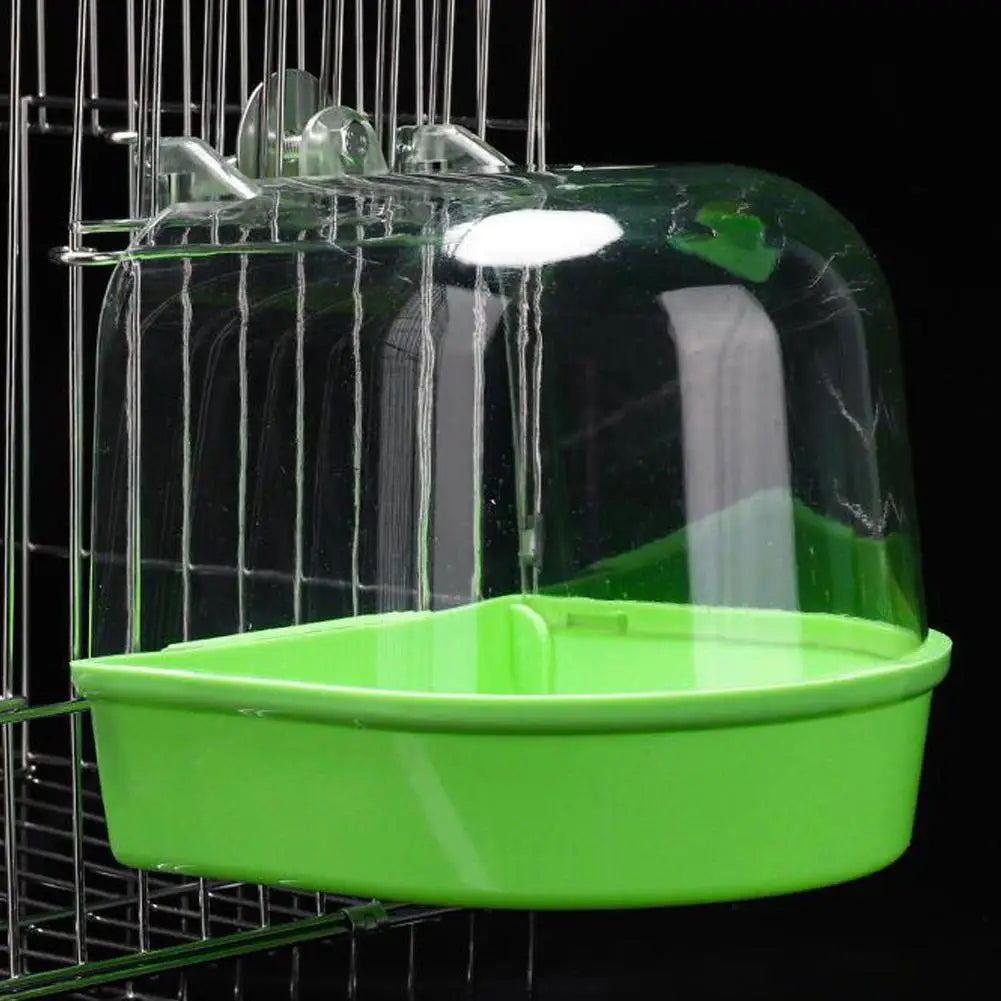 Hanging Cage Bird Bath for Parrots and Small Birds