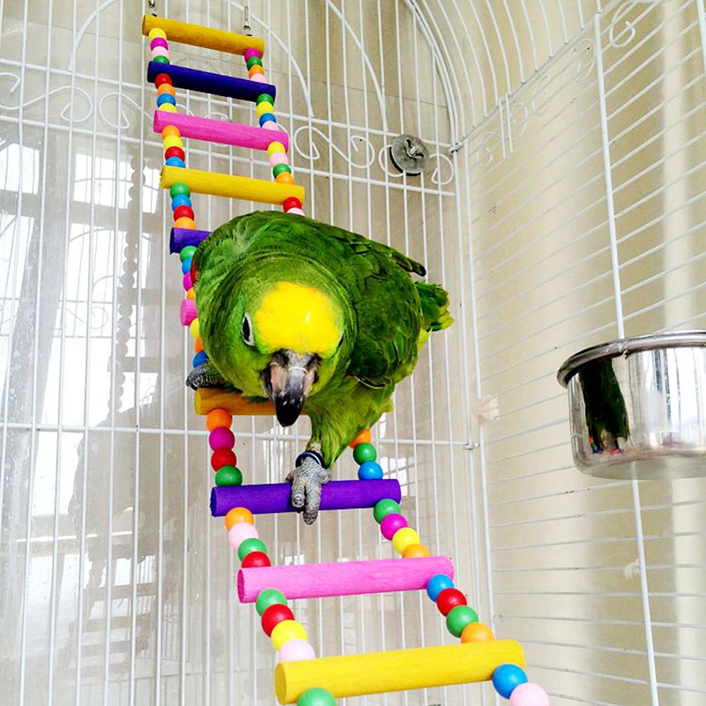 12-Step Multicolor Bird Climbing Ladder Toy