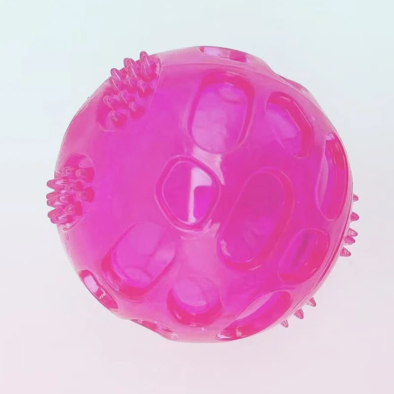Squeaky Bouncing Puzzle Ball for Dog Chewing and Teeth Play