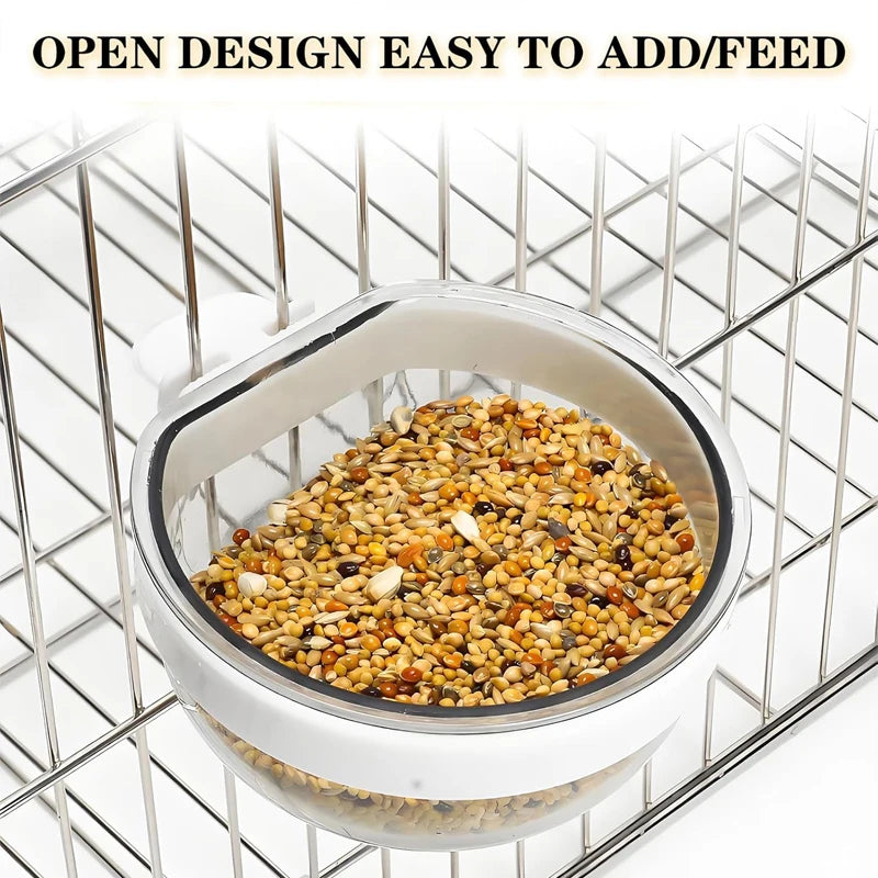 Detachable Transparent Bird Feeding Bowl for Cages