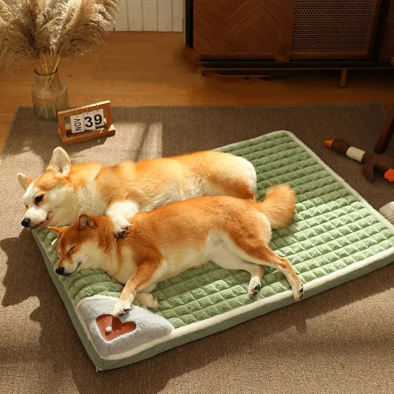Detachable Cotton Dog Bed Mat for Small to Large Dogs