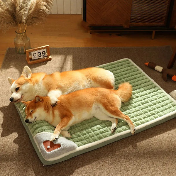 Detachable Cotton Dog Bed Mat for Small to Large Dogs