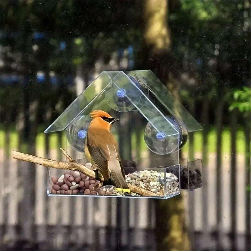Outdoor Plastic Bird Feeder House for Garden Birds
