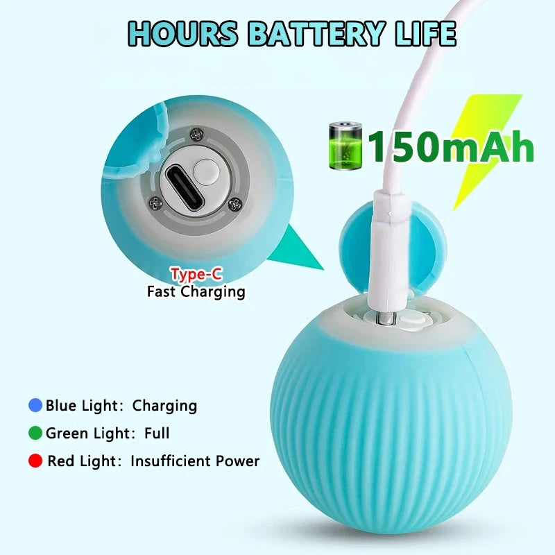 Rechargeable Smart Rolling Cat Ball Toy