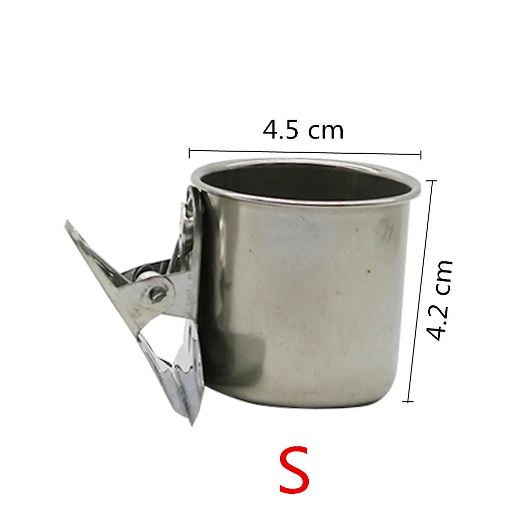 Stainless Steel Single or Double Bird Feeder Cup