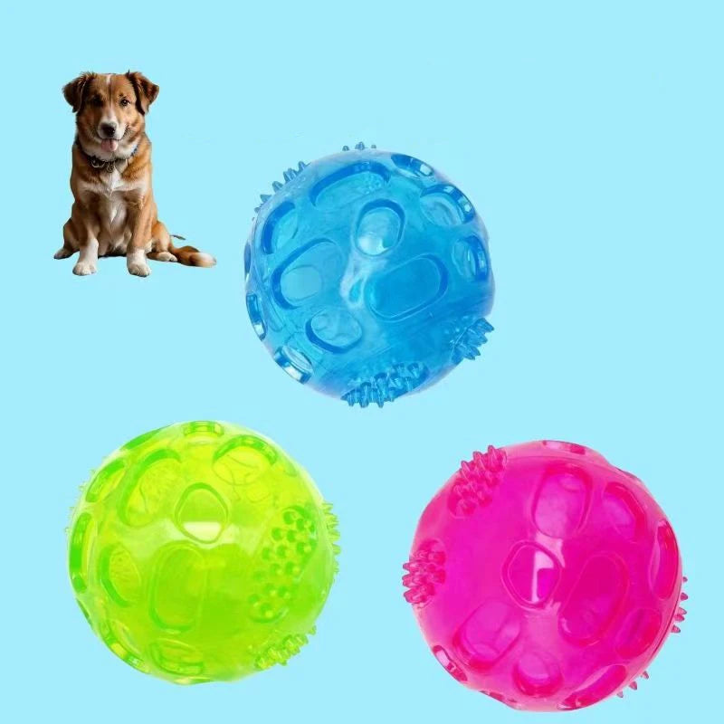 Squeaky Bouncing Puzzle Ball for Dog Chewing and Teeth Play