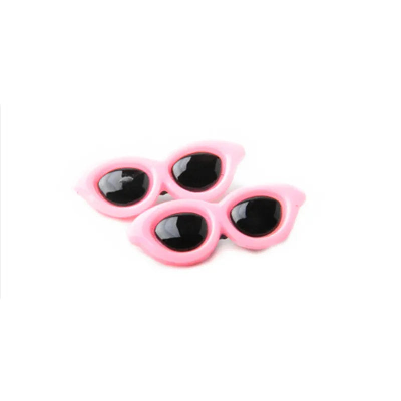 Heart Sunglasses Pet Hair Clips & Bow Set for Dogs and Cats