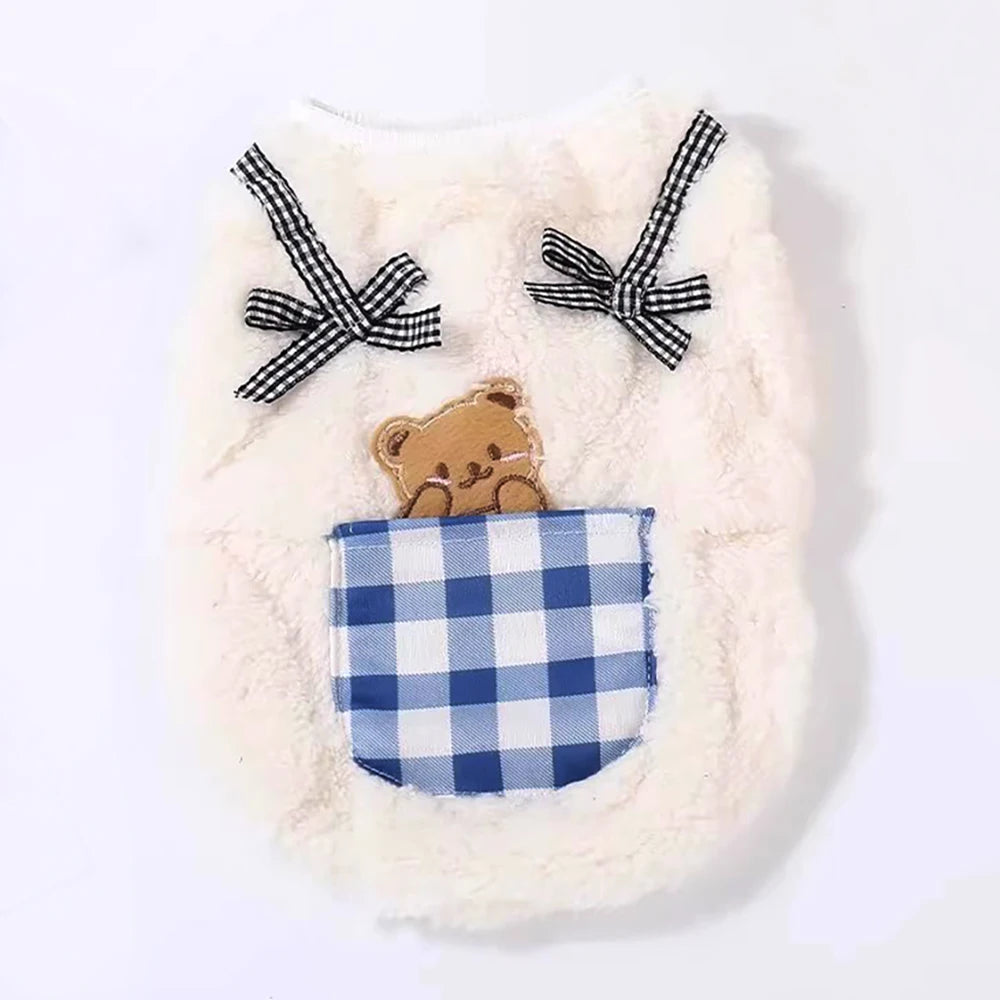 Cozy Plush Fleece Sleeveless Vest for Small Dogs and Cats