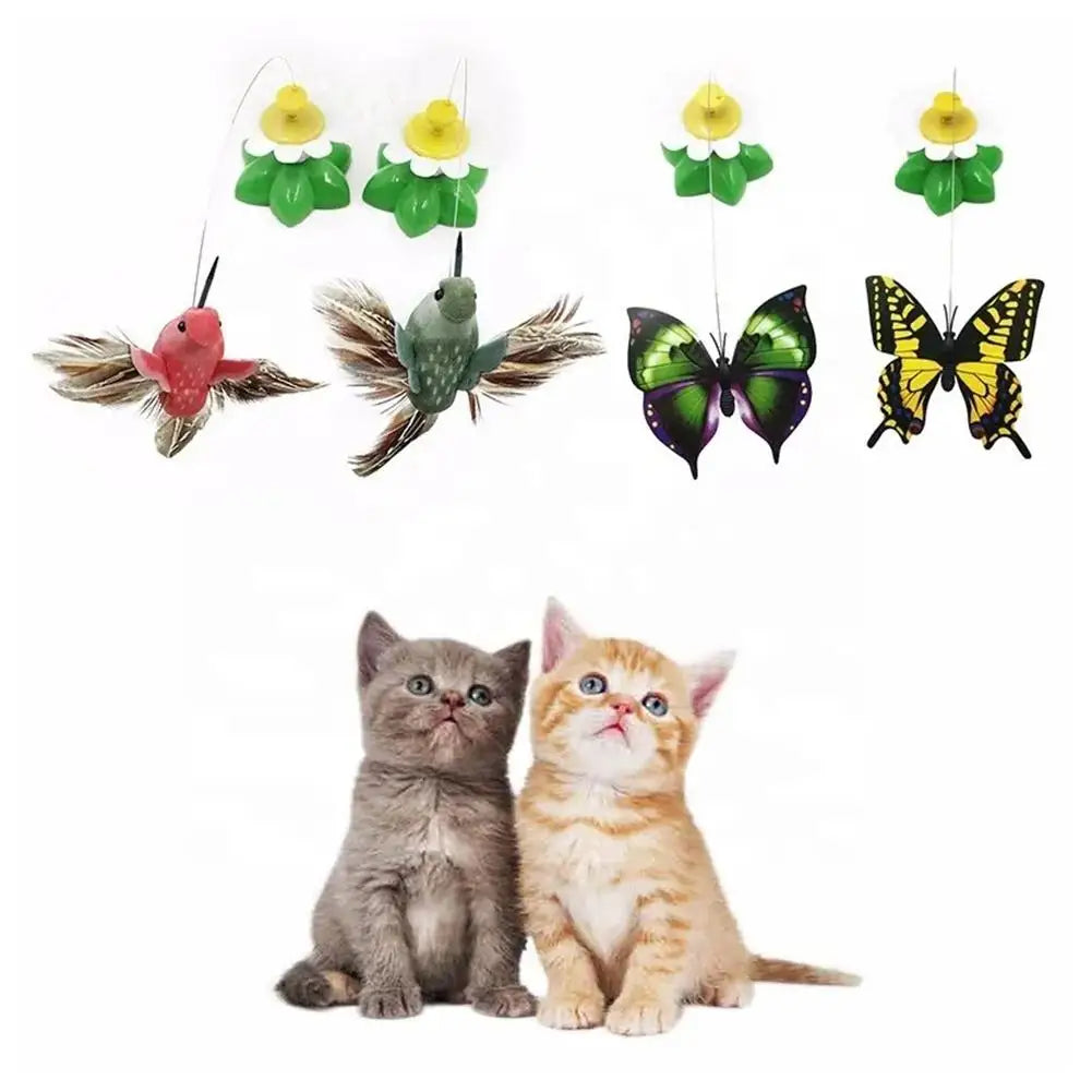 Electric Rotating Butterfly Toy for Playful Cats