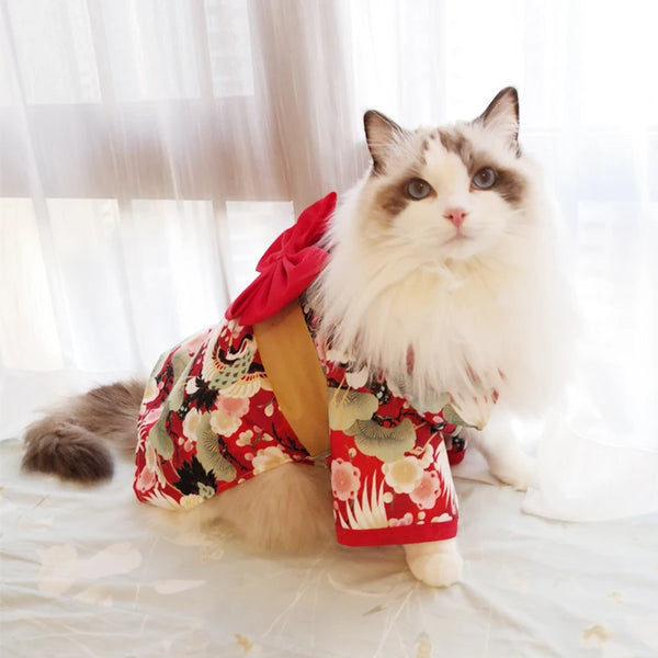 Japanese Style Summer Kimono Coat for Cats and Dogs