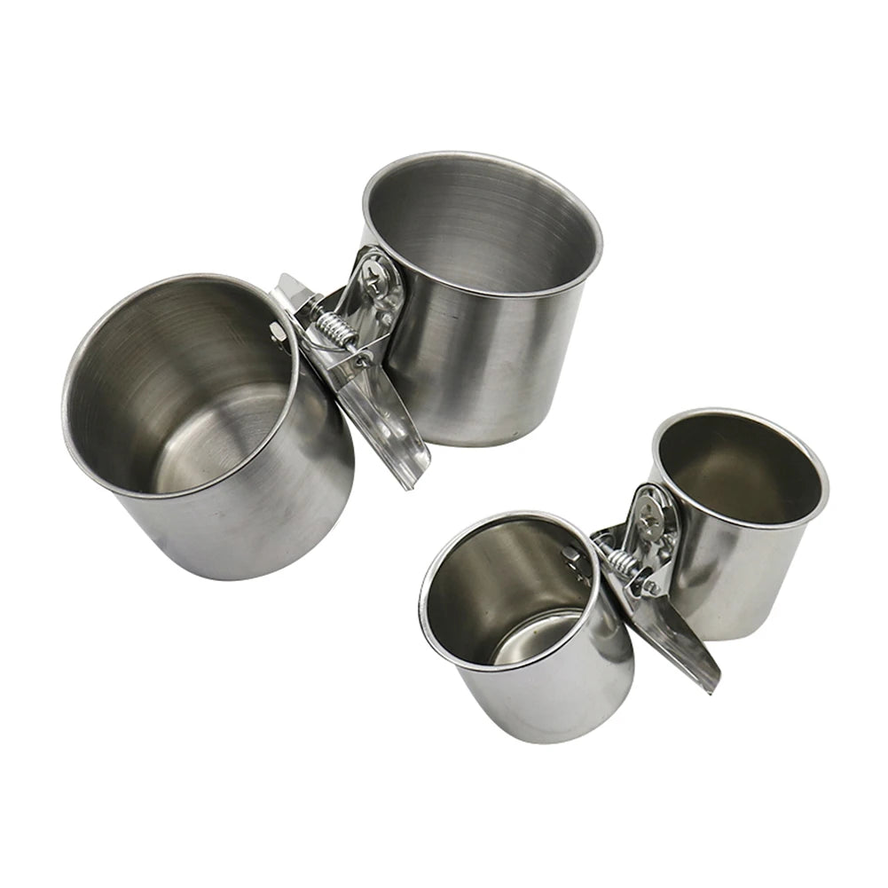 Stainless Steel Single or Double Bird Feeder Cup