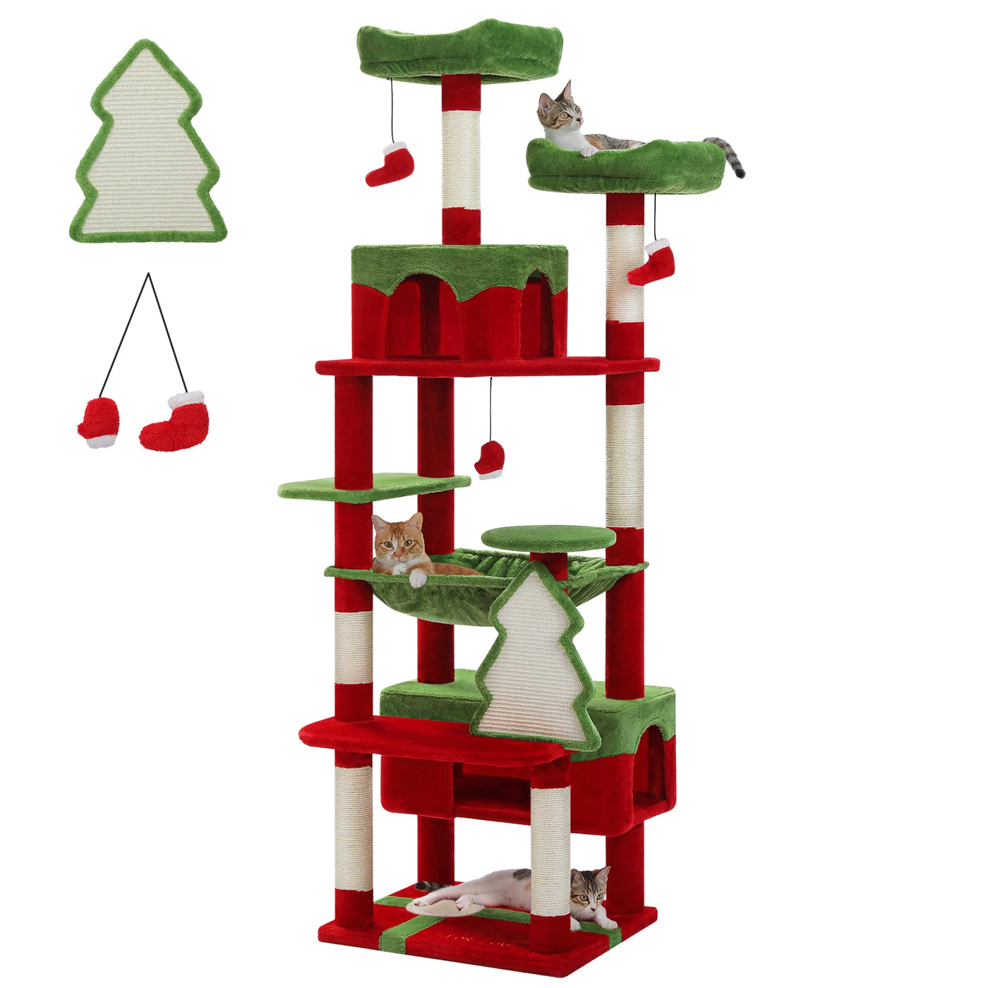 Large Multi-Level Cat Tree with Sisal Scratching Posts