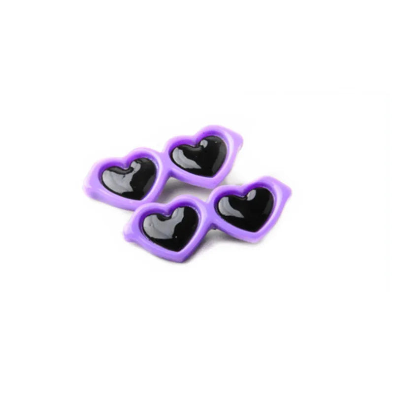 Heart Sunglasses Pet Hair Clips & Bow Set for Dogs and Cats