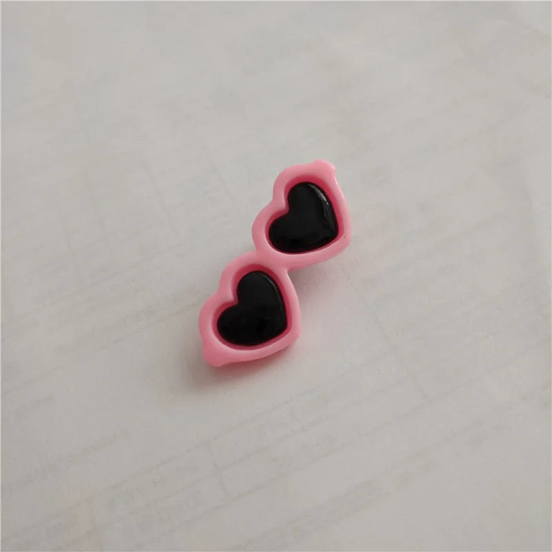 Heart Sunglasses Pet Hair Clips & Bow Set for Dogs and Cats