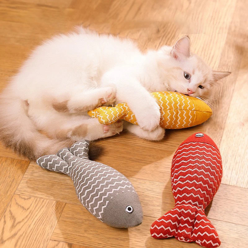 Simulation Fish Catnip Kicker Toy for Cats