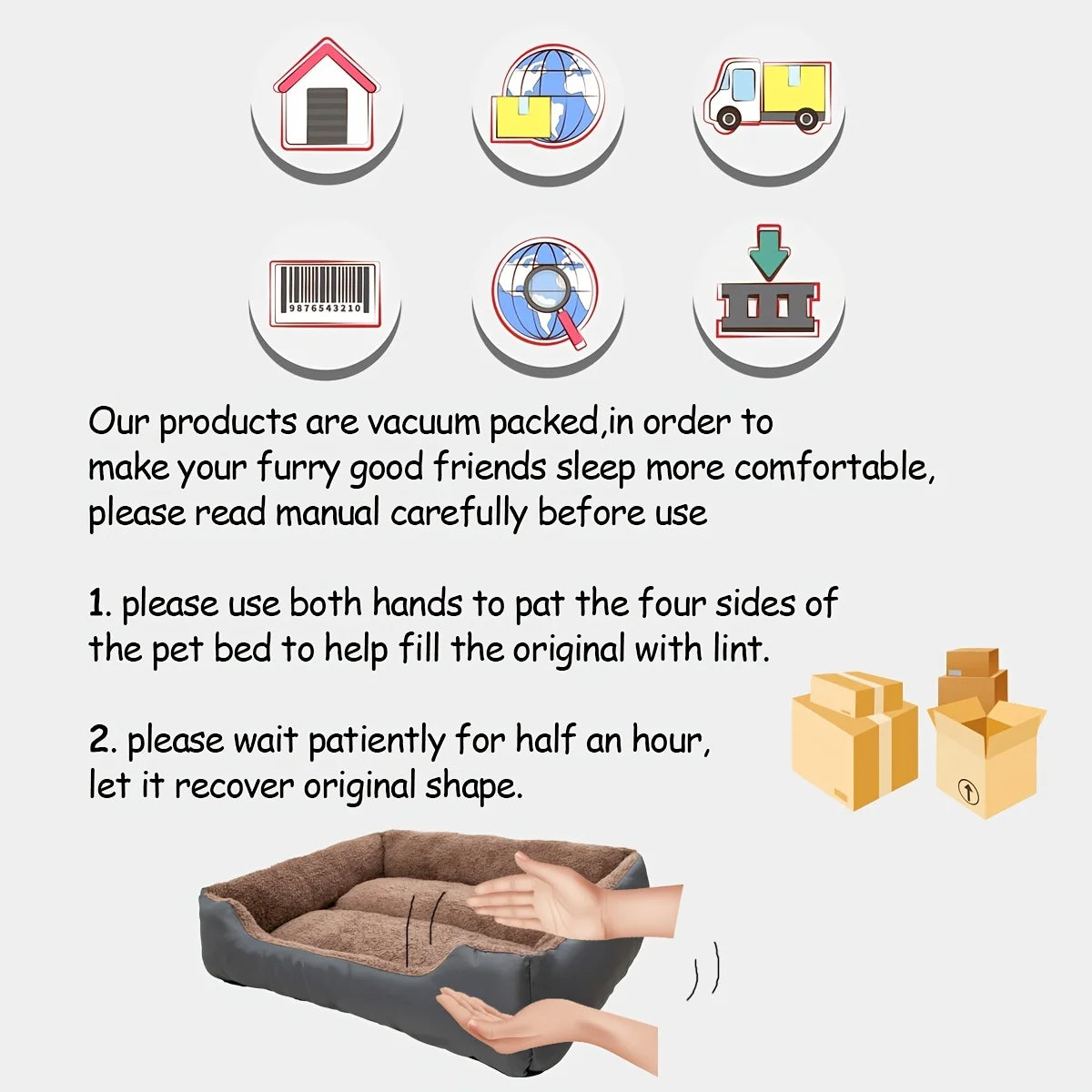Breathable Sofa Bed Cushion for Small and Large Dogs