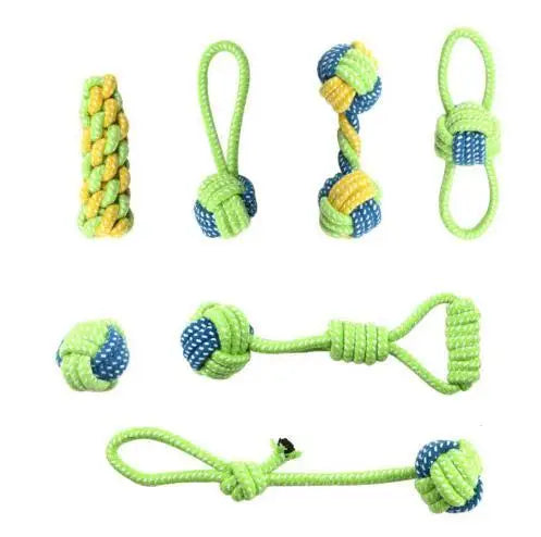 Interactive Cotton Rope Chew Toy Set for Dogs