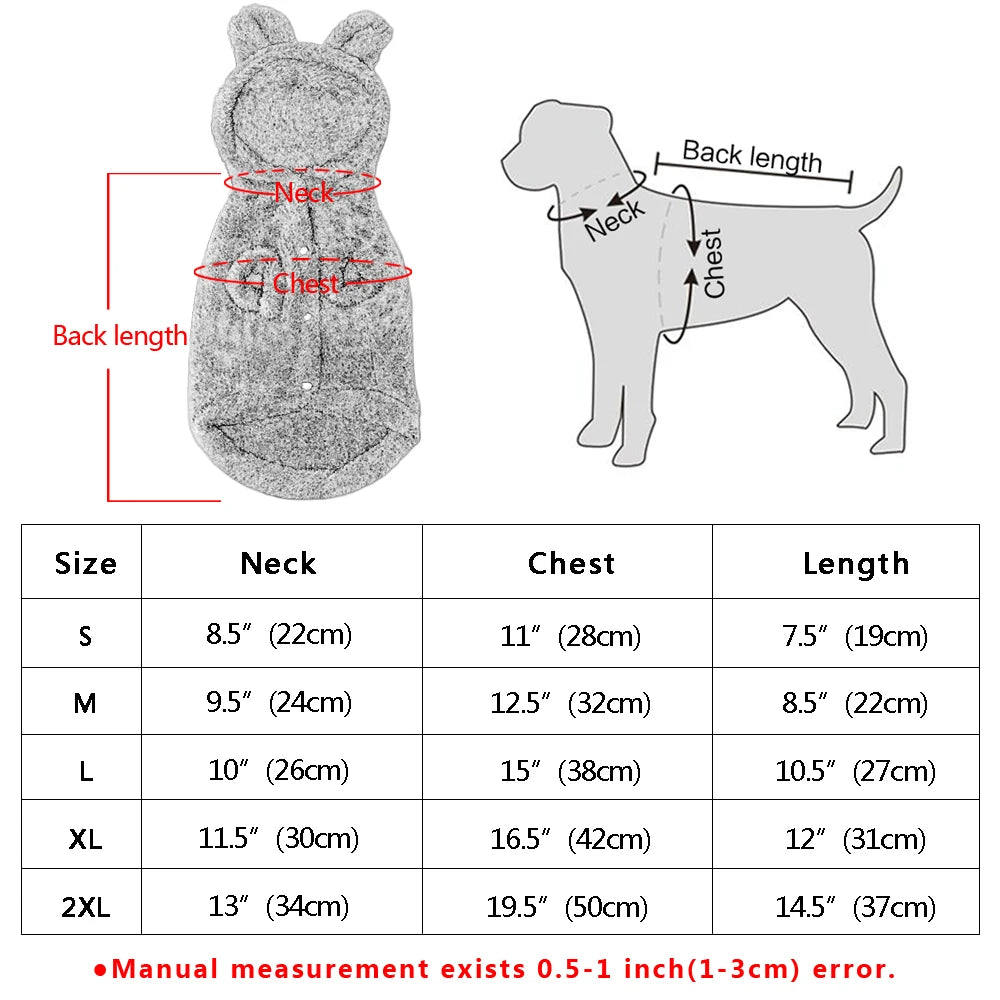 Cotton Winter Coat Jacket for Cats and Small Dogs