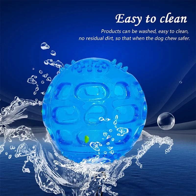 Squeaky Bouncing Puzzle Ball for Dog Chewing and Teeth Play