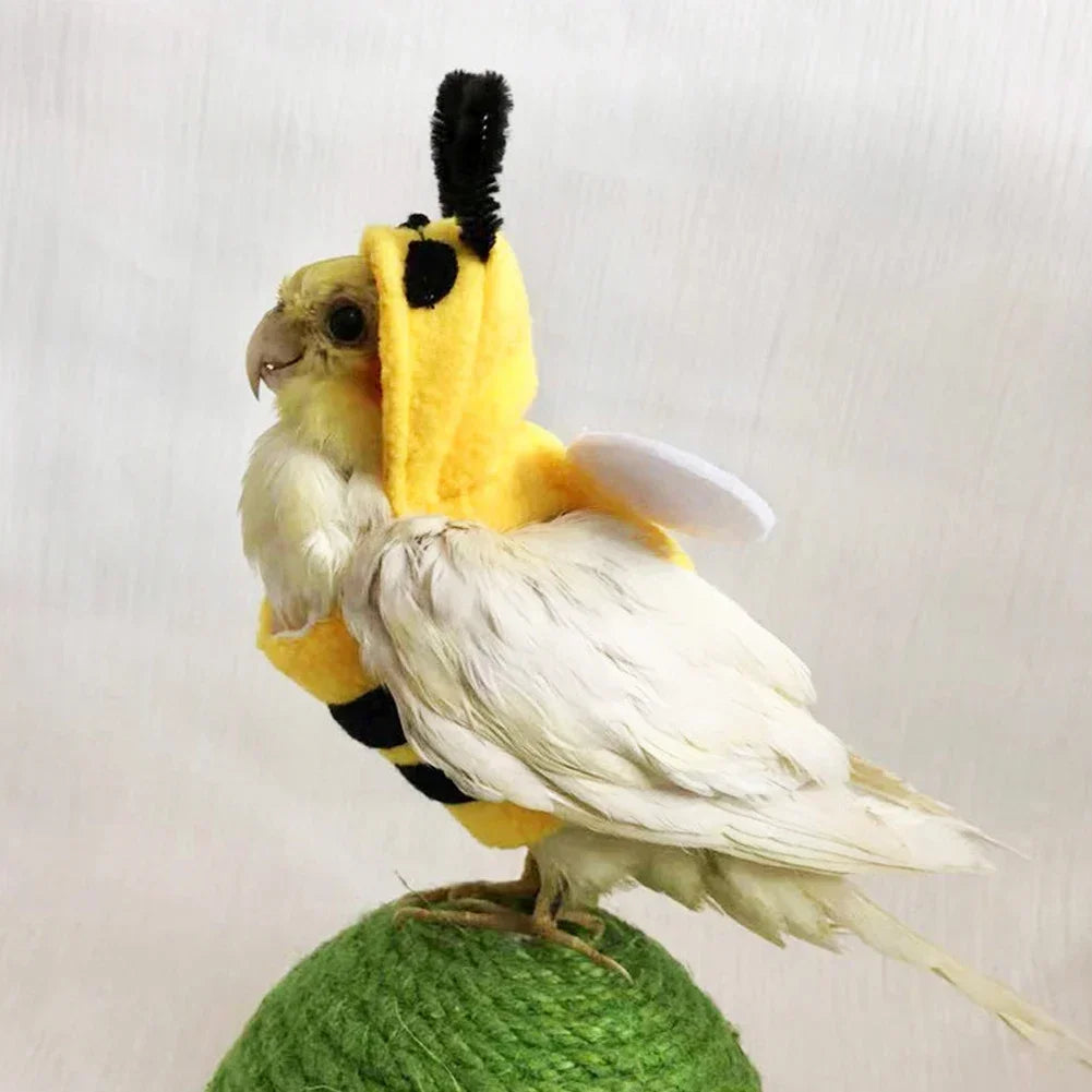 Cute Bee Costume Flying Suit for Pet Birds