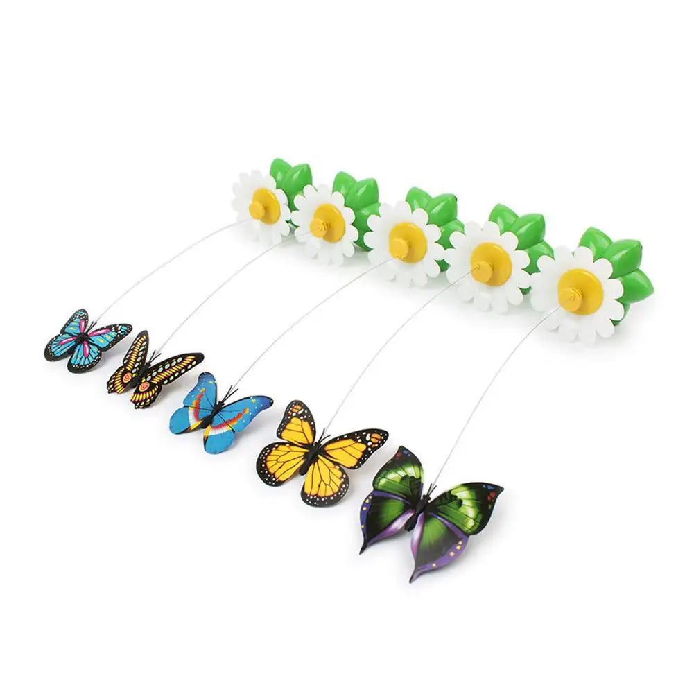 Electric Rotating Butterfly Toy for Playful Cats