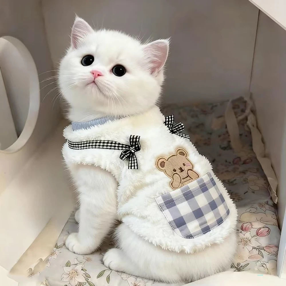 Cozy Plush Fleece Sleeveless Vest for Small Dogs and Cats