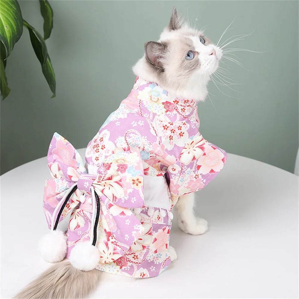 Japanese Style Summer Kimono Coat for Cats and Dogs