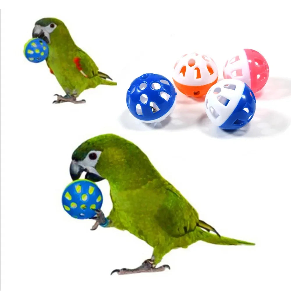 10-Piece Hollow Bell Ball Toy Set for Parrots