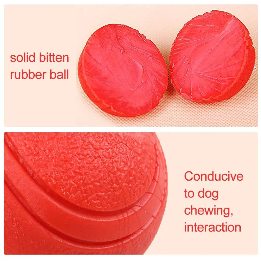 Bite-Resistant Rubber Ball Dog Toy for Strong Chewers