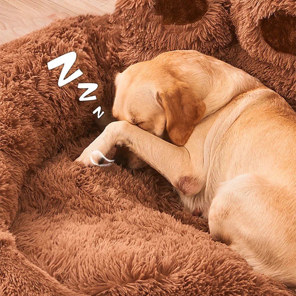 Plush Winter Sofa Dog Bed for Small to Large Pets