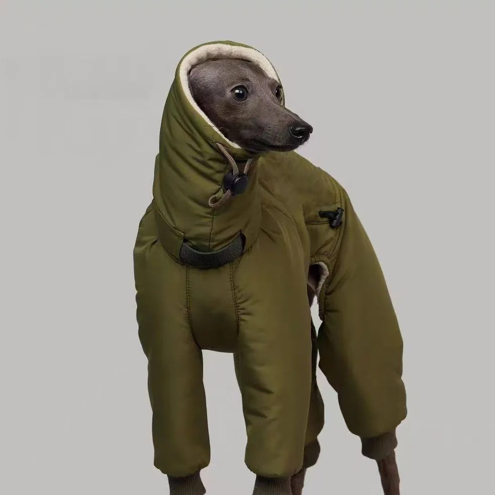 Thickened Cold Weather Dog Jacket With Full Neck Coverage