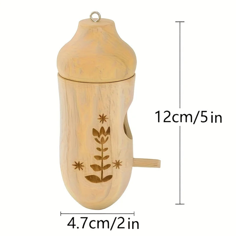 Wooden Hanging Hummingbird House for Garden Decor