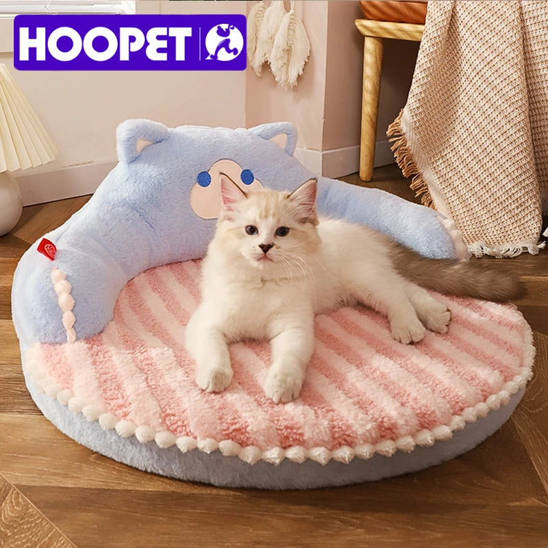 Velvet Winter Cat Bed Cushion for Small and Medium Pets