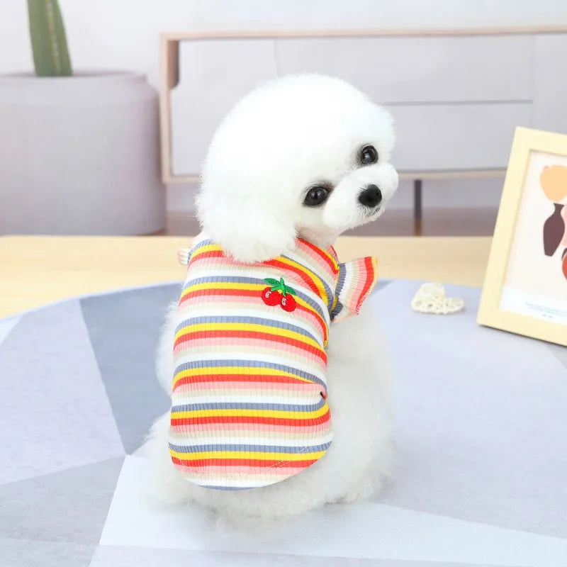Ruffle Striped Skirt Vest for Cats and Small Dogs